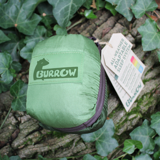 burrow branded product with tag surrounded by ivy