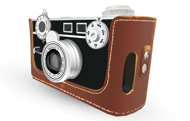 vector illustration of vintage Argus film camera